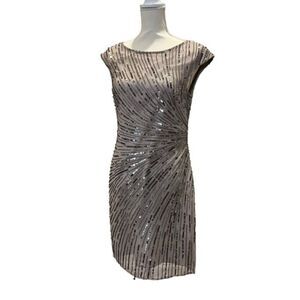 Adrianna Papell Evening Women's Sequin Detailed Cocktail Dress Size 8